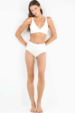 Gisela Roupa Interior-Braguita alta con galón de encaje y camales branco