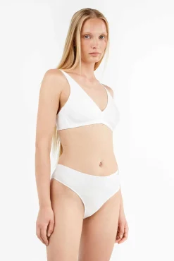 Gisela Roupa Interior-Braguita midi con galón de encaje y camales branco