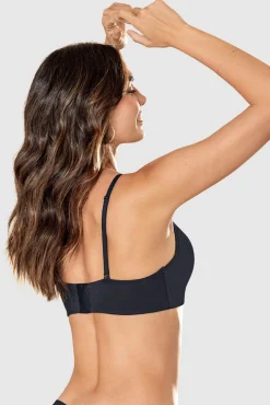 Leonisa Roupa Interior-Brastop em copas pré-formados fixados em espuma preto