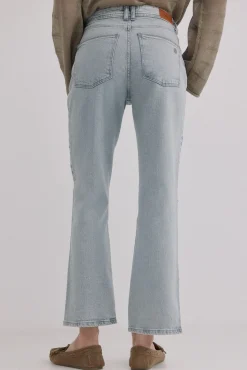 Hoss Intropia Jeans-Brigitte. Jeans bordado Cinzento