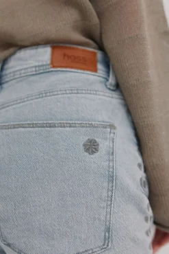 Hoss Intropia Jeans-Brigitte. Jeans bordado Cinzento