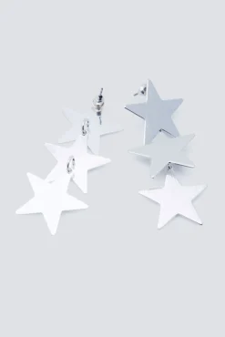 Springfield Joalharia E Bijuteria-Brincos de estrela em cascata cinzento