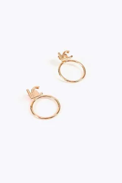 Lola Casademunt Joalharia E Bijuteria-Brincos de logo Dourado