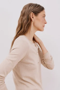 Cortefiel Joalharia E Bijuteria-Brincos de nó Dourado