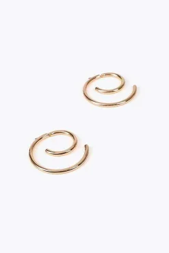 Lola Casademunt Joalharia E Bijuteria-Brincos em espiral Dourado