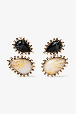 Vilanova Joalharia E Bijuteria-Brincos Maxi de Acrílico Bicolor amarelo