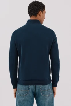 Cortefiel Camisolas|Casacos--Regular fit-Fleece fabric combined with technical fabric-Front zip fastening, bomber neck and side pockets-By buying our cotton products, you're supporting our investment in the Better Cotton initiative. This product has been sourced using Azul