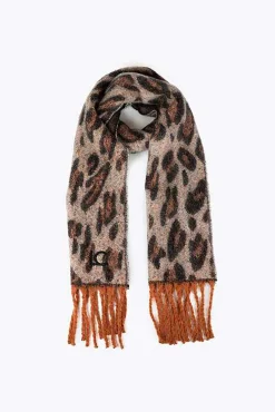 Lola Casademunt Cachecol-Cachecol animal print Castanho