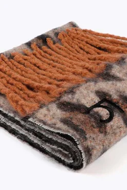 Lola Casademunt Cachecol-Cachecol animal print Castanho