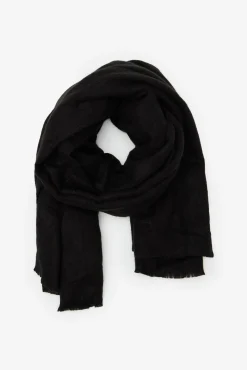 Cortefiel Cachecol-Cachecol básico de malha lisa Preto