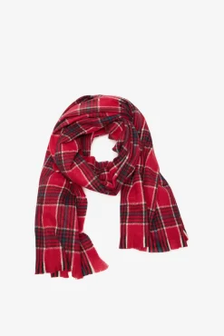 Cortefiel Cachecol-Cachecol com padrão ao xadrez tartan Vermelho