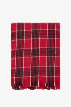 Cortefiel Cachecol-Cachecol com padrão ao xadrez tartan Vermelho