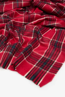Cortefiel Cachecol-Cachecol com padrão ao xadrez tartan Vermelho