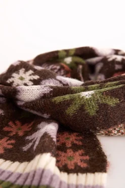 Slowlove Cachecol-Cachecol de coração Castanho