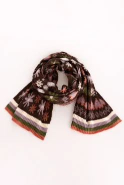 Slowlove Cachecol-Cachecol de coração Castanho