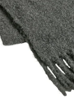 Vila Cachecol-Cachecol de lã com franjas Cinzento