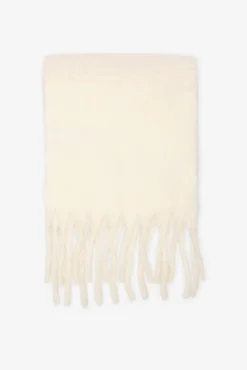 Cortefiel Cachecol-Cachecol de linhas cruzadas Ecru