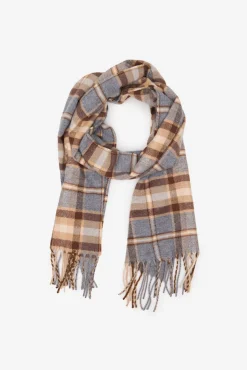 Cortefiel Cachecóis|Cachecol-Cachecol de tecido Cinzento