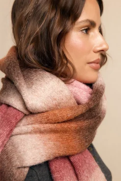 Slowlove Cachecol-Cachecol listrado riscas Laranja