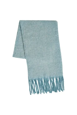 Vila Cachecol-Cachecol malhado com franjas Azul