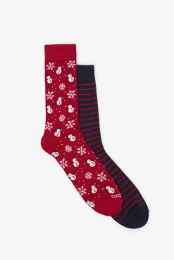 Cortefiel Meias-Caixa com 2 meias de presente Vermelho
