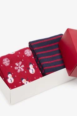 Cortefiel Meias-Caixa com 2 meias de presente Vermelho