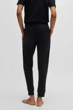 HUGO Calças-Calça algodão Preto