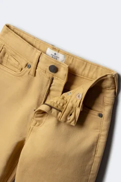 Springfield Kids Calças-Calça amarela slim fit de 5 bolsos para meninos amarelo
