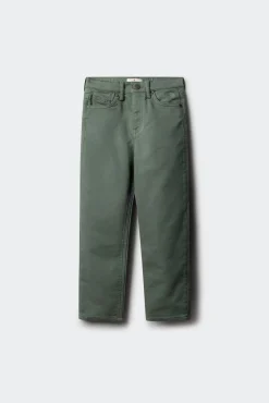 Springfield Kids Calças-Calça amarela slim fit de 5 bolsos para meninos verde