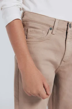 Springfield Kids Calças-Calça amarela slim fit de 5 bolsos para meninos bege