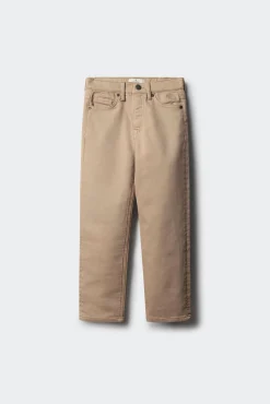 Springfield Kids Calças-Calça amarela slim fit de 5 bolsos para meninos bege