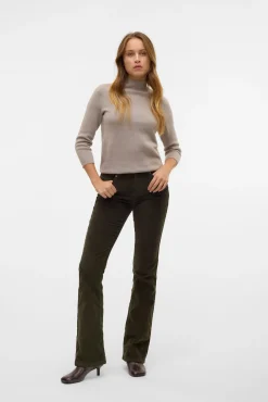 Vero Moda Jeans|Calças-Calça calça boca de sino Verde