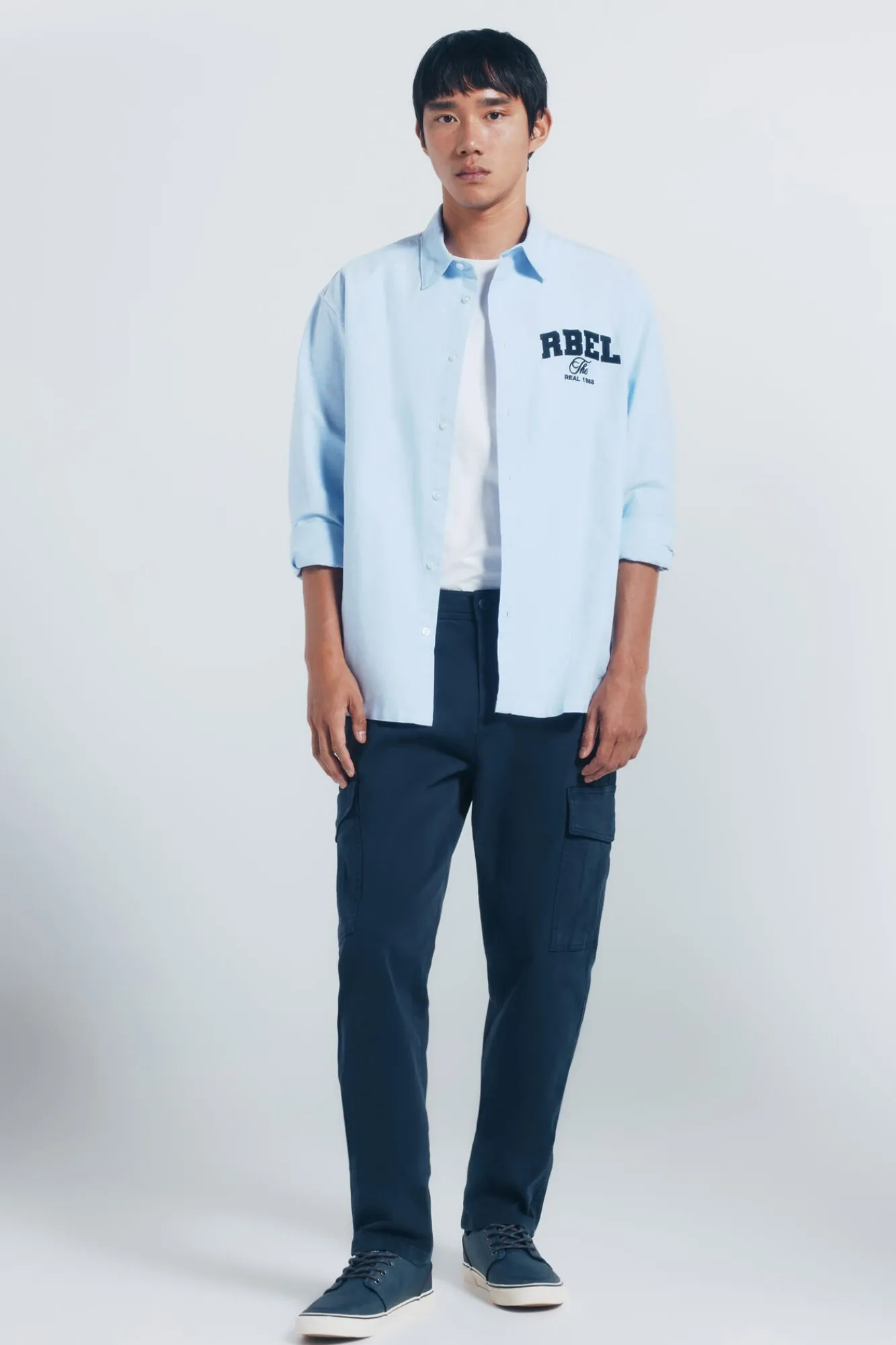 Springfield Calças-Calça calça casual slim fit azul