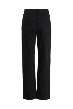 Vila Jeans-Calça calça com estampa animal Preto