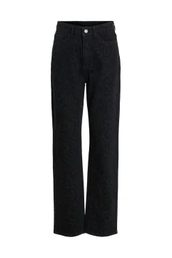 Vila Jeans-Calça calça com estampa animal Preto