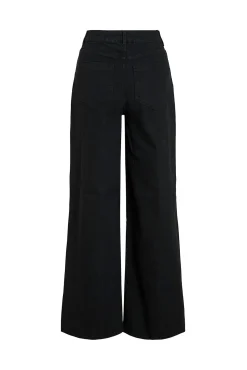 Vila Jeans-Calça calça de perna larga Preto