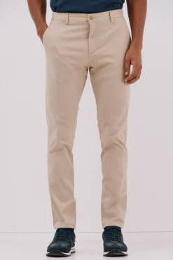 Cortefiel Calças|Chinos-Calça calças chino com estampa slim fit Tostado