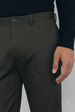Pedro del Hierro Calças|Chinos-Calça calças chino com estampa slim fit Verde