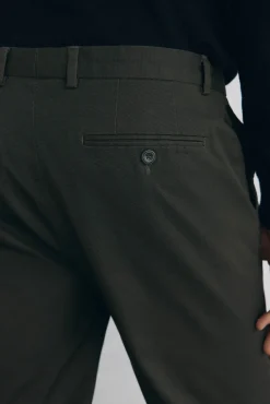 Pedro del Hierro Calças|Chinos-Calça calças chino com estampa slim fit Verde