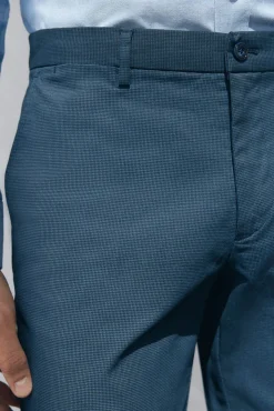 Pedro del Hierro Calças|Chinos-Calça calças chino com estampa slim fit Azul