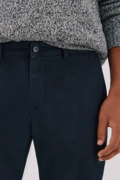 Cortefiel Calças|Chinos-Calça calças chino com estampa slim fit Azul