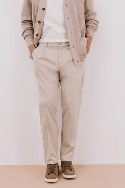 Cortefiel Calças|Chinos-Calça calças chino confortável com corte afunilado Tostado