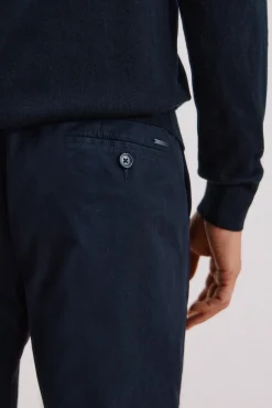 Cortefiel Calças|Chinos-Calça calças chino confortável com corte afunilado Azul