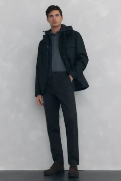 Pedro del Hierro Calças|Chinos-Calça calças chino confortável Cizento