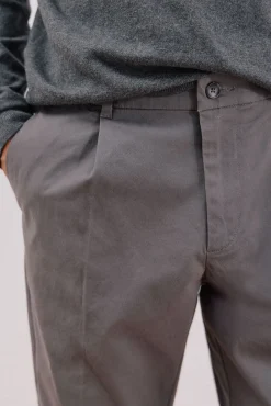 Cortefiel Calças|Chinos-Calça calças chino confortável com corte afunilado Cinzento