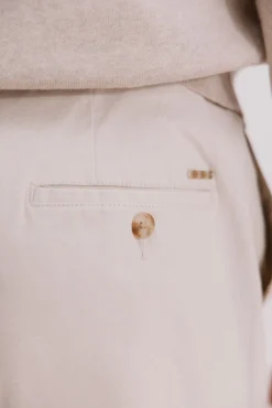 Cortefiel Calças|Chinos-Calça calças chino confortável com corte afunilado Ecru