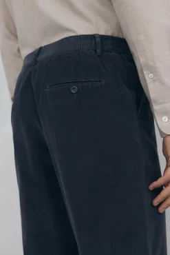 Pedro del Hierro Calças|Chinos-Calça calças chino de veludo veludo leve e slim fit Cizento