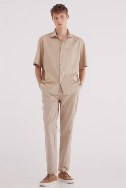 Springfield Calças|Chinos-Calça calças chino slim fit confortável cru