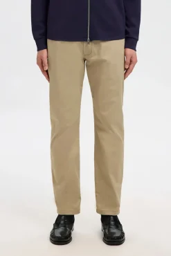 Selected Calças|Chinos-Calça calças chino slim fit feita de algodão orgânico Tostado