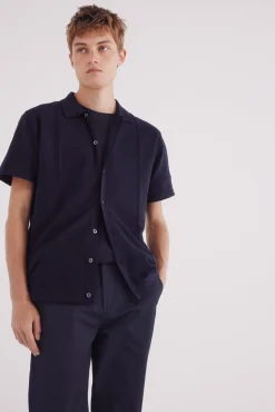 Springfield Calças|Chinos-Calça calças chino slim fit com micro estampa azul